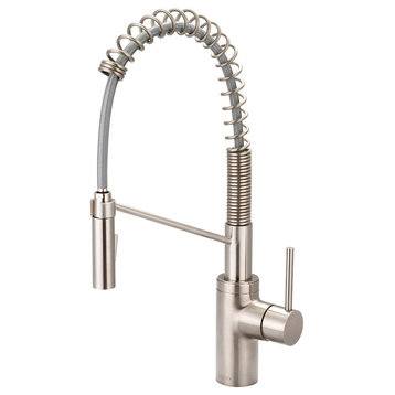 Motegi Single Handle Pre-Rinse Pull-Down Kitchen Faucet, PVD Brushed Nickel