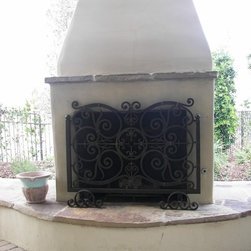 ACC-028 Custom Iron Fireplace Screens - Fireplace Screens