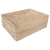 Artifacts Rattan™  Storage Box With Lid, Legal File, White Wash