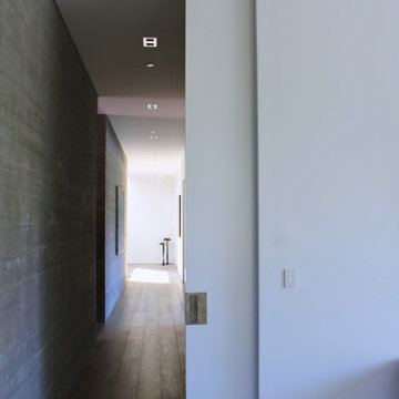 Media Room Entry with Full-Height Pocket Door