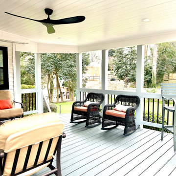 Covered Porch with Trex