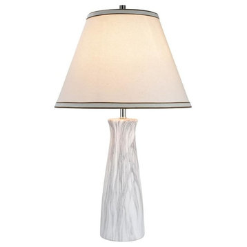 40077, 24" High, Traditional Ceramic Table Lamp, Marble