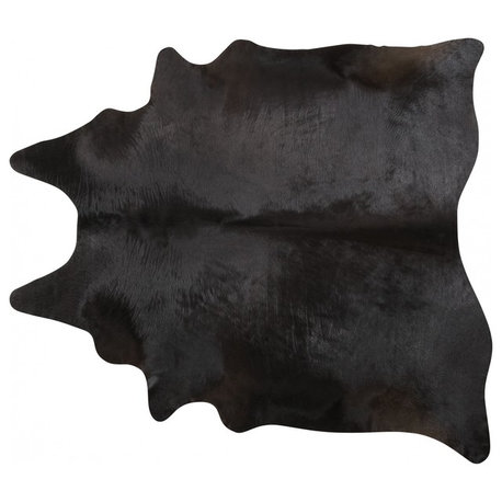 Pergamino Black Cowhide Rug, Extra Extra Large