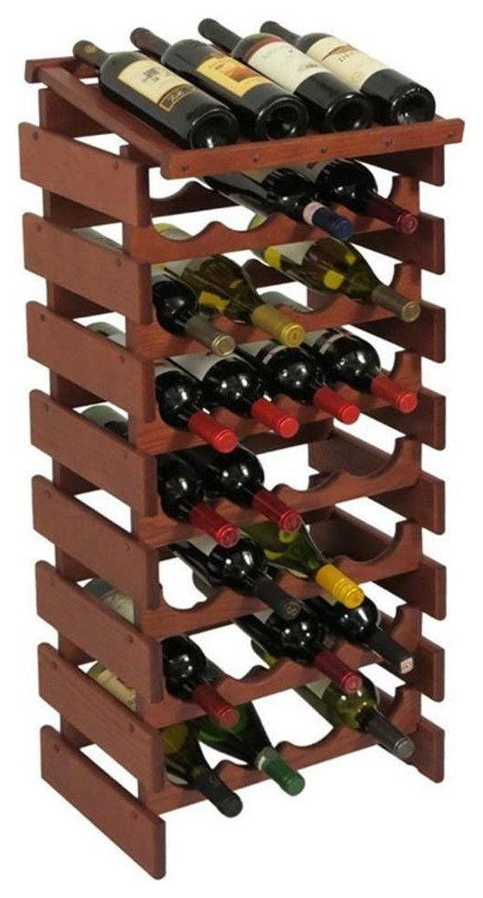 Pemberly Row 2 Tier 8 Bottle Display Top Wine Rack in Mahogany, 8 Tier ...