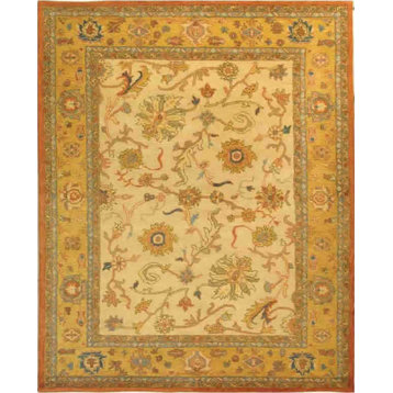 Safavieh Antiquities AT25A Ivory/Gold 4'6"x6'6" Oval Rug