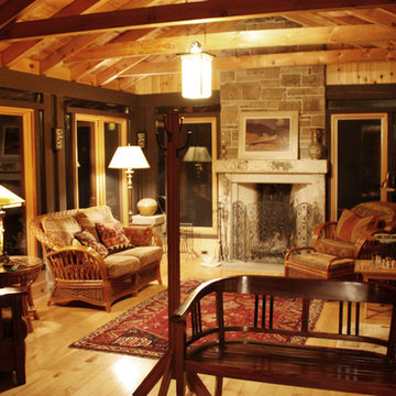 Post and Beam Porch with "Floating" Windows