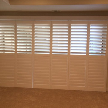 Custom Plantation Shutters on Sliding Doors