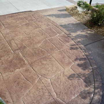 Stamped and Colored Driveways