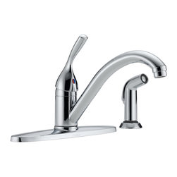 Delta Classic Single Handle Kitchen Faucet with Spray - Kitchen Faucets