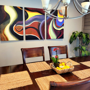 Tropical Dining Room Staging