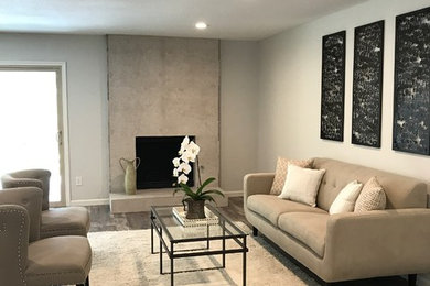 Living room - transitional living room idea in Austin