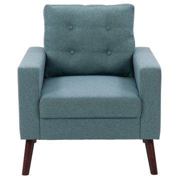 CorLiving Elwood Durable Fabric Tufted Accent Chair, Green