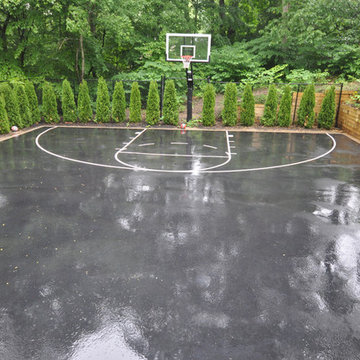 Asphalt Basketball Court Built in Woodbury NY 11797