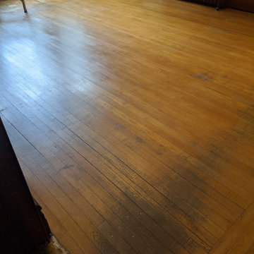 A Sand and Finish, done with a Custom Stain of a beautiful Ash Floor