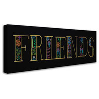 Wild Apple Portfolio 'Bright Folklore Friends' Canvas Art, 24"x10"