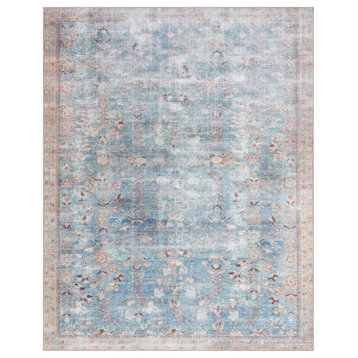 Durable Printed Wynter Area Rug by Loloi, Teal/Multi, 3'-6" X 5'-6"