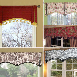 Priority Home & Design - Custom Arched Trumpet Valance - Select From 500+ Fabrics - Valances