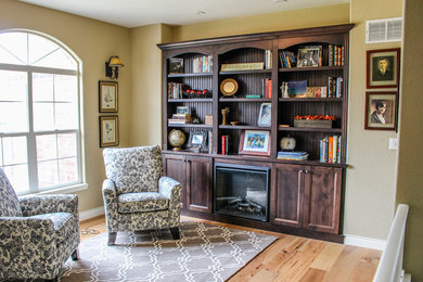 Inspiration for a transitional living room remodel in Denver