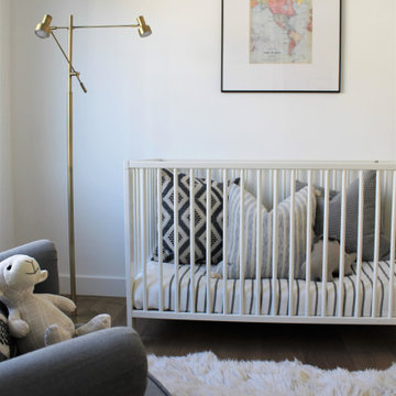 Gender Neutral Nursery in LA Urban Industrial Farmhouse