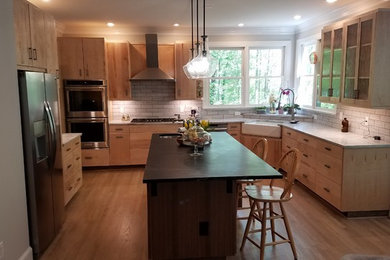 Curly Maple Flat Panel Kitchen