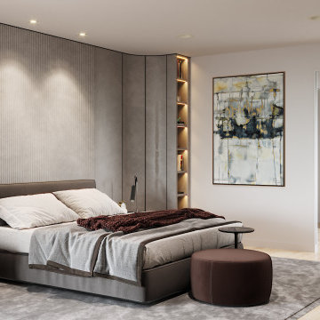 Interior CG Render for a Hotel Room Design