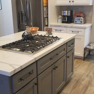 Kitchen re-face, counter top, exterior & interior paint, fance