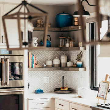 Growing family needs a functional, beautiful kitchen for everyday life.