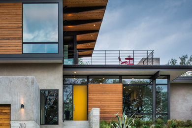 Contemporary two-story exterior home idea in Austin