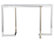 Glam Modern Chrome Steel Console Table Silver Gold Metal Open Clear Glass Top