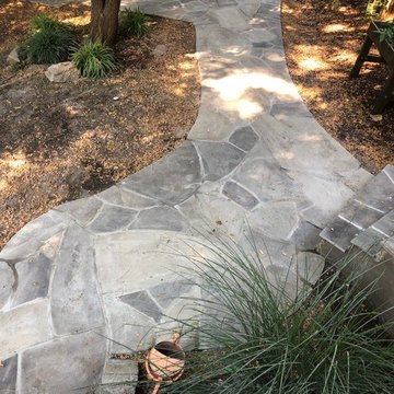 Irregular Flagstone Walkway and Steps on Reservoir Rd, Washington, DC