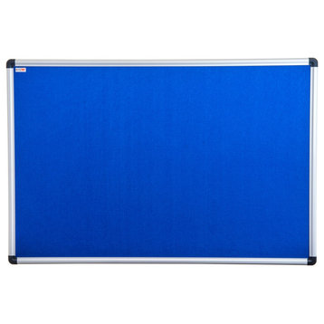 Viztex Fabric Bulletin Board With An Aluminium Frame, 36"x24"