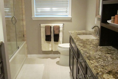 Transitional bathroom photo in Houston