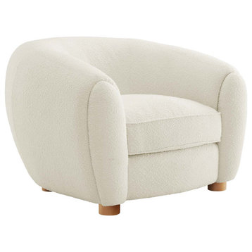 Modway Abundant Boucle Upholstered Fabric Armchair
