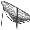 Acapulco Indoor Outdoor Steel Papasan Lounge Chair with Grey Rope