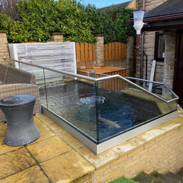 Glass Balustrade surrounding a Pond, in Sheffield