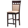 Coaster Upholstered Microfiber Counter Height Stools in Tan