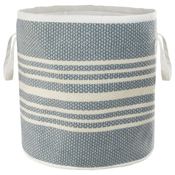 Simple Stripe Indoor/Outdoor Storage Basket, 21" Height