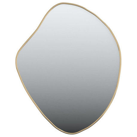 vidaXL Wall Mirror Decorative Hanging Vanity Mirror for Bathroom Bedroom Gold