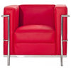 Modway EEI-126-RED Charles Petite Leather Armchair, Red