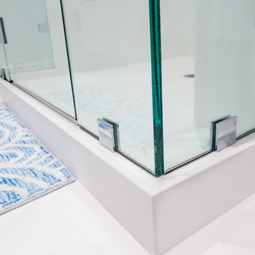 Custom Clean White Corian Master Bath - Philadelphia PA
