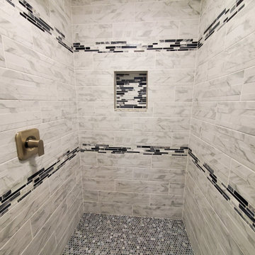 Finished basement custom shower base/design