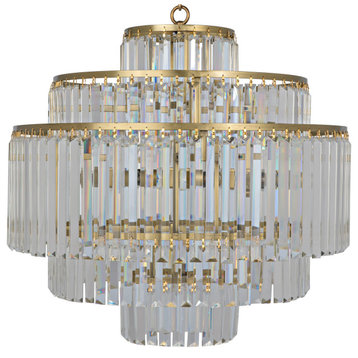 Quintus Chandelier, Metal with Brass Finish
