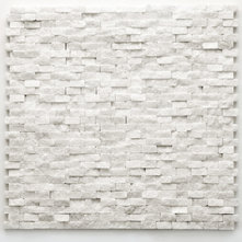 Transitional Tile Beaux Unique Shapes White Modern Series Tumbled Natural Stone