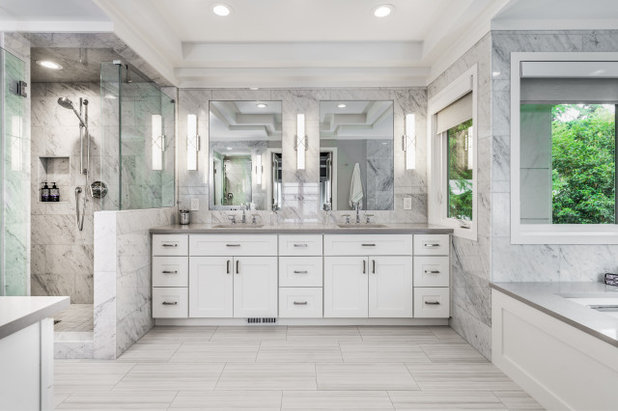 Transitional Bathroom by Armada Design & Build