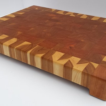 End Grain Cherry & Hickory XL Cutting Board.