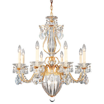 Bagatelle 11-Light Chandelier in French Gold With Clear Heritage Crystal