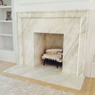 Taj Mahal Quartzite Fireplace