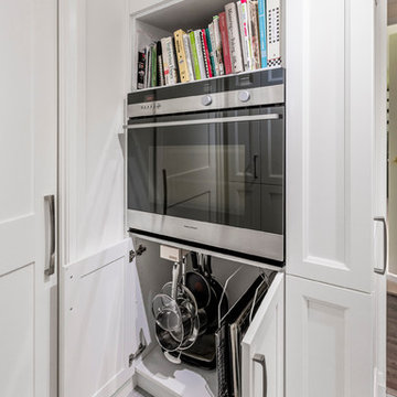 Condo White Galley Kitchen