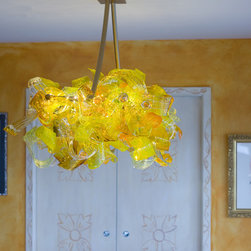 Gold Cirrus chandelier - Chandeliers