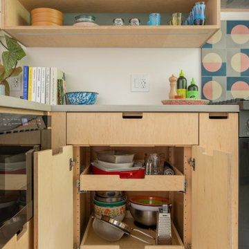 Built-in Pull-Out Storage Drawers